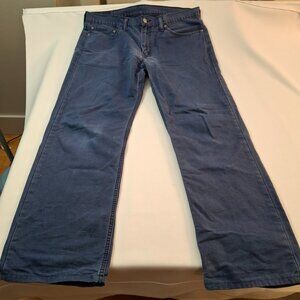 Men's Levi’s 514 Thrashed Sun Faded Pants Vintage Cotton Canvas Patched Distress